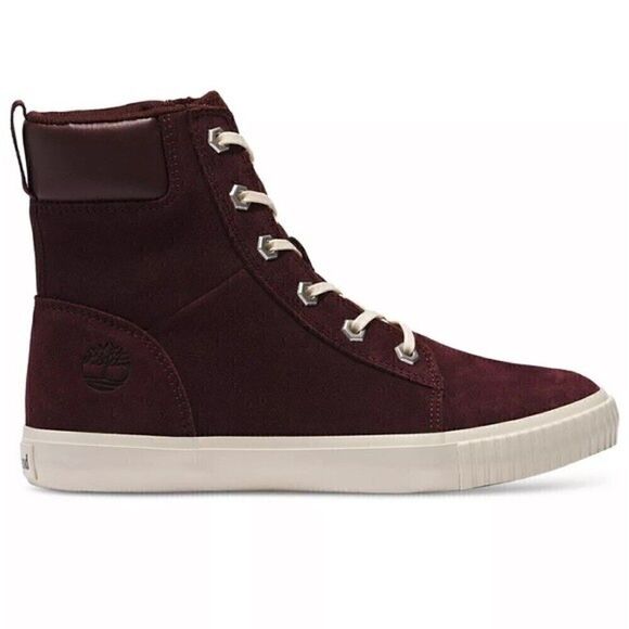 Timberland Women’s Skyla Bay 7" Burgundy Suede Sneaker Boot NIB shoes - Picture 10 of 15